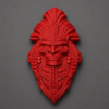 Ancient Aztec Mask, Creepy Stone Mask Wall Decor