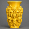 Gothic Creepy Vaze with Skulls, Baroque Home Decor