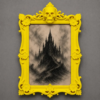 Gothic Style Photo Frame, Victorian Skull Wall Art